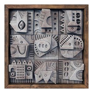 Panel Decorative Cube Hieroglyphs N4