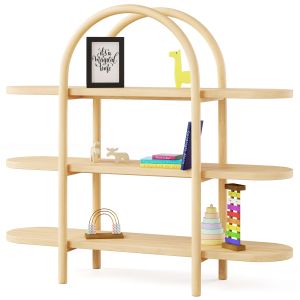 Dolly Natural Wide Bookcase