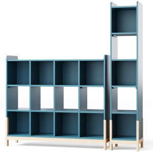 Rue 5-shelf & 12-cube Bookcase