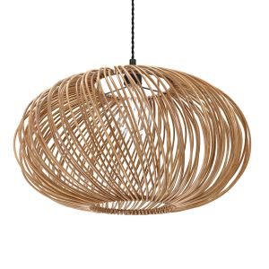 Oliver Bonas Espiral Natural Rattan Pendant Lamp