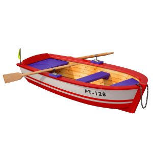 Wooden Rowing Boat