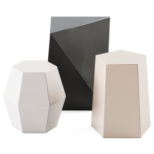 Facet Set End Table