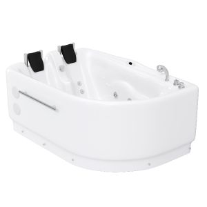 Right Corner Acrylic White Whirlpool Bathtub For T