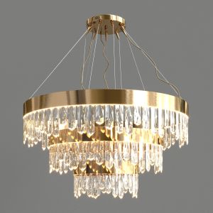 Crystal Sticks Triple Chandelier