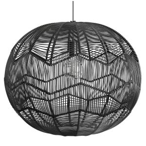 Kenroy Snaggle 1 Light Rattan Pendant With Black F