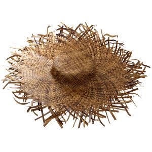 Balinese Straw Wicker Hat Bamboo Woven Wall Decora