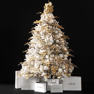 Christmas Tree With Gift Bags Corona Render