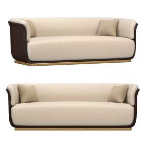 Modern Off-white & Brown Sofa For 3 Seaters Microf