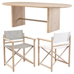 Crate&barrel: Table Oli And Chairs Director's