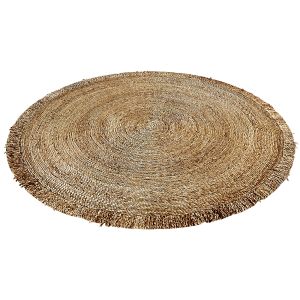 Aftas Hand Woven Jute Braided Rug Round Natural