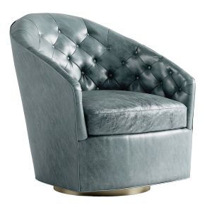 Arteriors Capri Chair Juniper Leather Champagne Sw