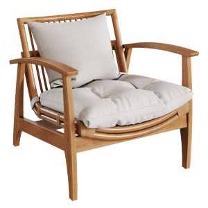 Cb2 - Noelie Rattan Lounge Chair With Cushion