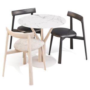 Dining Set: Cizeta (gren Table And Remo Chairs)