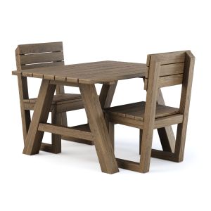 Nia Wooden Garden Dining Set V1 By Bpoint Design