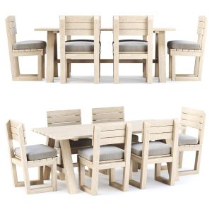 Nia Wooden Garden Dining Set V2 By Bpoint Design