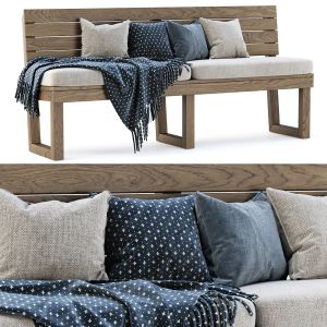 Nia Wooden Garden Loveseat By Bpoint Design