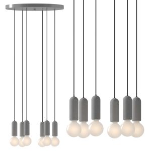 Beacon Lighting - Tetra 6 Light Pendant In Concret