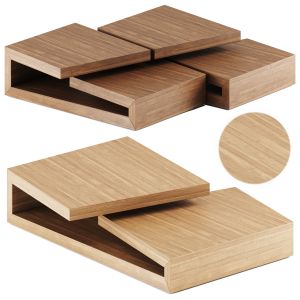 San Wood Coffee Table By Linteloo