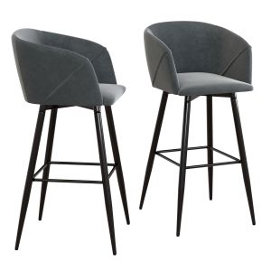 Braxton Upholstered Velvet Counter Bar Stool