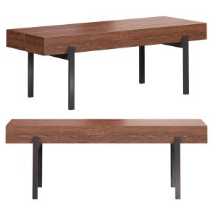 Rustic Walnut Coffee Table By Homary