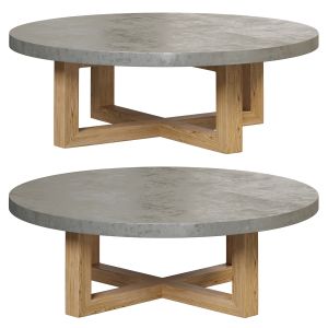 Round Concrete Gray Coffee Table By Wehomzfurn