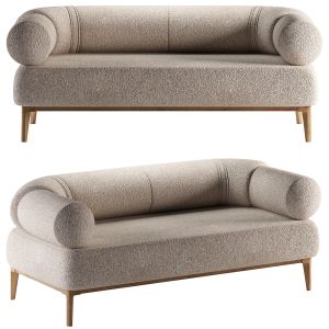 Contemporary Sofa Upholstered In Bouclé Fabric