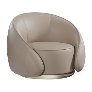 Abbracci Circular Taupe Armchair By Lorenza Bozzol