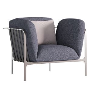 Sydney Dark Gray Armchair By Enrico Pellizzoni