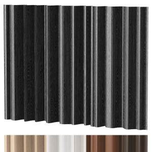 Wall Composition Wave Fluted Wood Reeded Panels