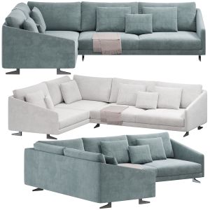 Ikon Dual Upholstery Corner Sofa By Lazzoni