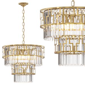 Designer Chandelier With Geza Glass Pendants By La