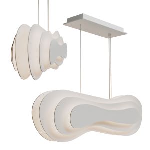 Abstract Rhythms Wide Led Pendant By Sonneman