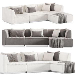 Salon Ivory Chenille 4 Piece Sofa