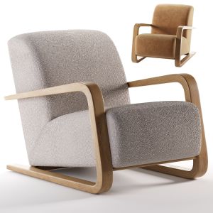 Rhimes Stonewash Print Ecru Chair