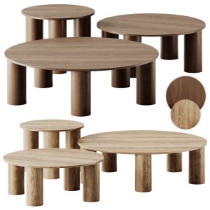 Found Phant Round Wood Coffee Tables