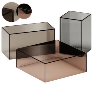 Donald Glass Coffee Tables Set By Glas Italia