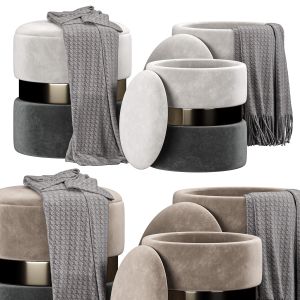 Pouf Derby T125 2 Grey Black