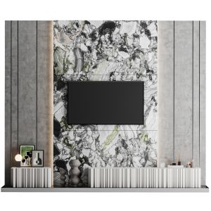 Tv Wall With Decor 02