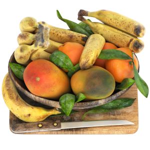 Bowl Of Tropical Fruits 04