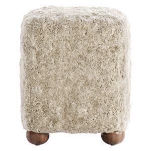 L'enchere Square Wool Ottoman By Athena Calderone