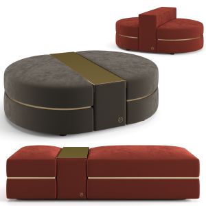 Luxence Luxury Living Maxime Ottomans Set