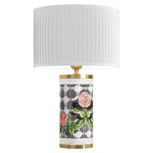 Fornasetti Musciarabia Con Rose Metal Table Lamp