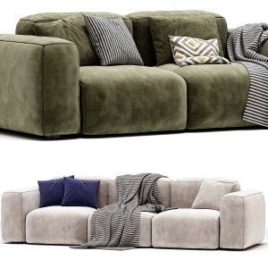 Beige Microfiber Modern Sofa By Litfad