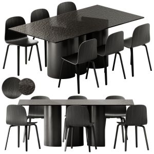 Eforma Plai Crystal Table And Muuto Visu Chair