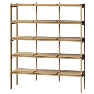 N-ss01 Karimoku Open Sectional Oak Bookcase